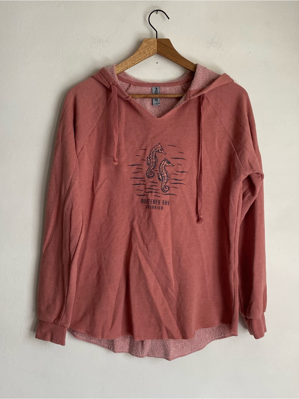 Monterey Bay Aquarium Seahorse Graphic Hooded Pullover - Dusty Rose
